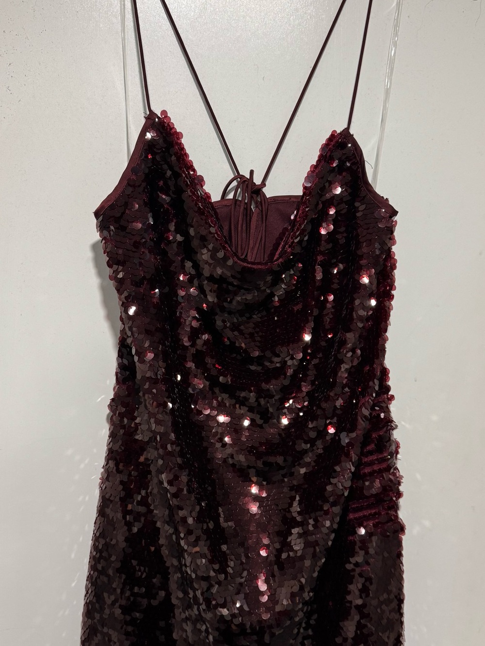 wild fable Burgundy Sequin Mini Dress